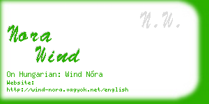 nora wind business card